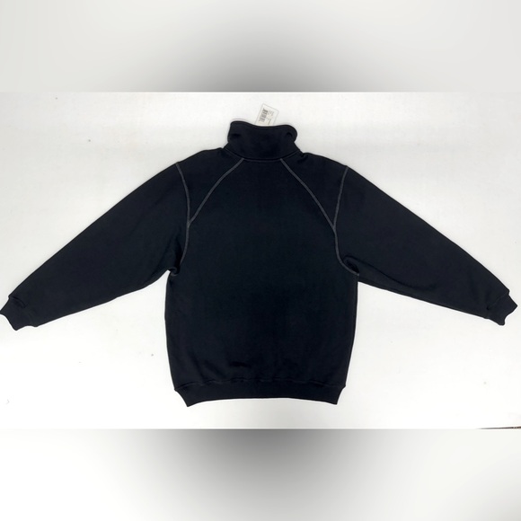 New Wave Fleece 1/4 Activewear Sweatshirt Black Size L - Picture 2 of 5